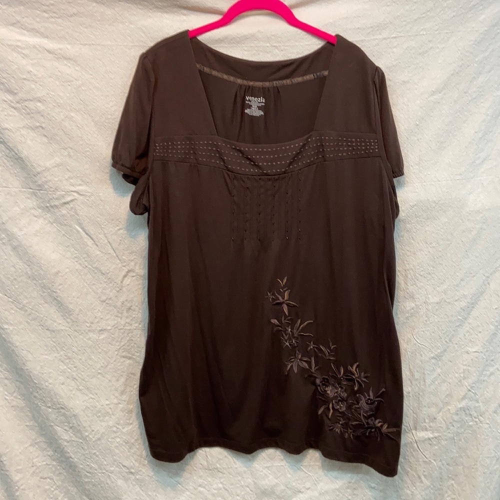 Venezia embroidered square neck tunic 18/20